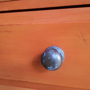 This knob was heavily treated with the Patina Activator, giving it a very aged appearance.