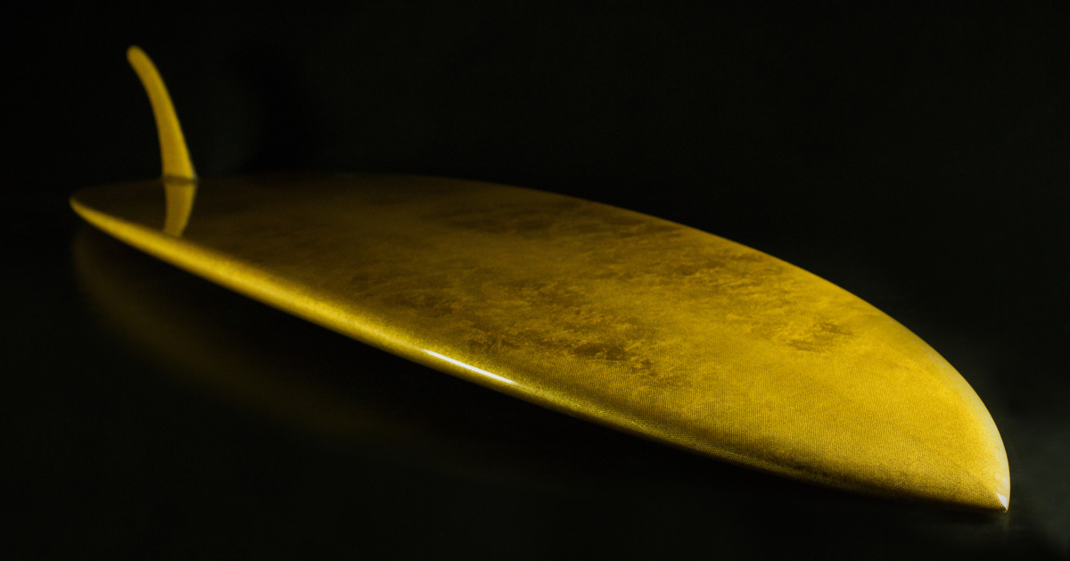 The World's First 24ct gilded surfboard!