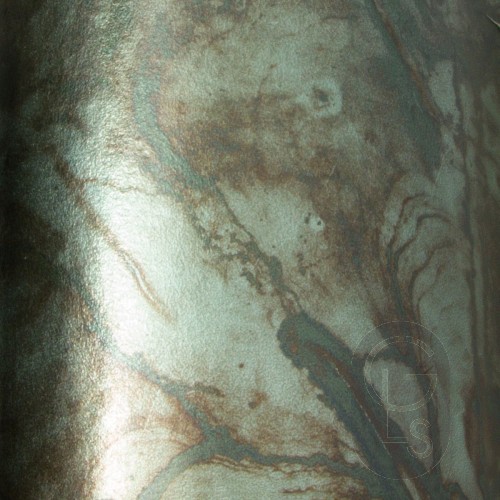 Coloured Loose Silver Leaf - Marbled Blue Green - 100 leaves - 109mm x 109mm