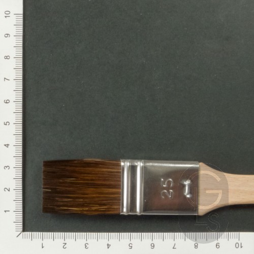Brown Ox Hair Flat Size Brush - 25mm