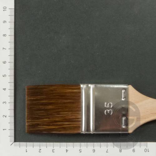 Brown Ox Hair Flat Size Brush - 35mm