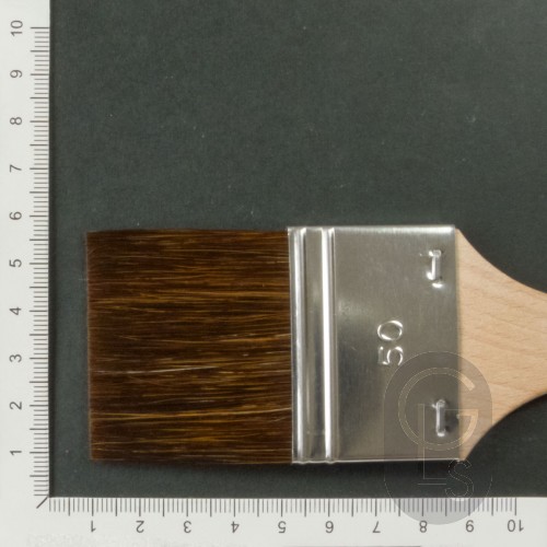 Brown Ox Hair Flat Size Brush - 50mm