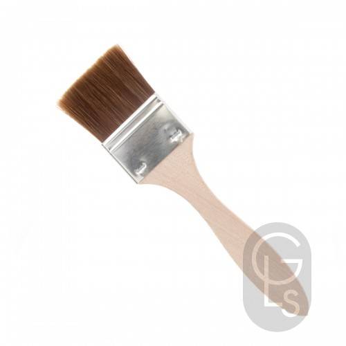 Brown Ox Hair Flat Size Brush - 50mm
