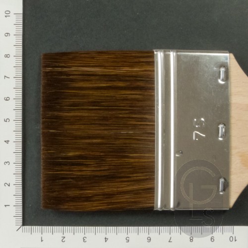 Brown Ox Hair Flat Size Brush - 75mm