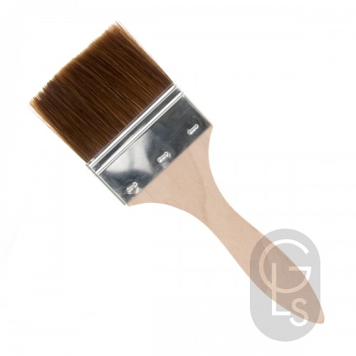 Brown Ox Hair Flat Size Brush - 75mm