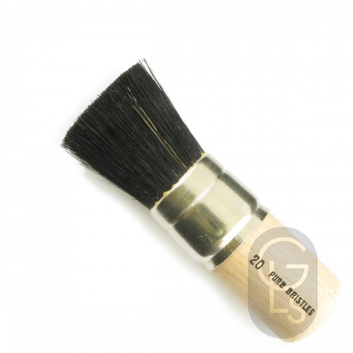 Stencil Brush - Coarse Black Bristle - Size 20 - 1.25''