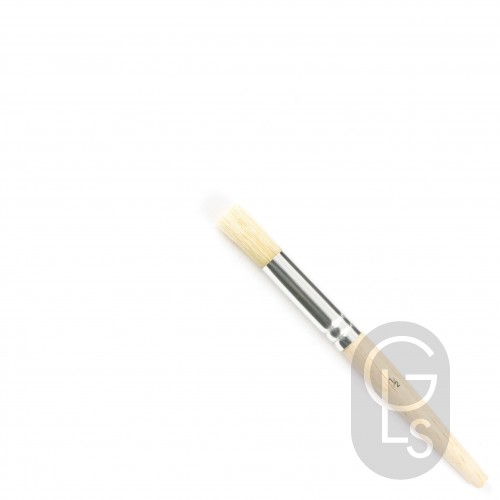 Stencil Brush - White Bristle - 1/2''