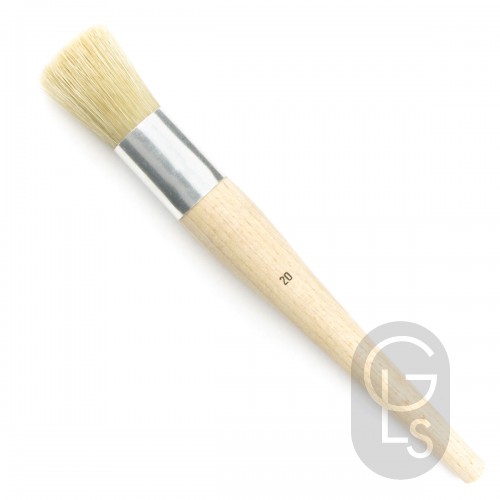 Stencil Brush - White Bristle