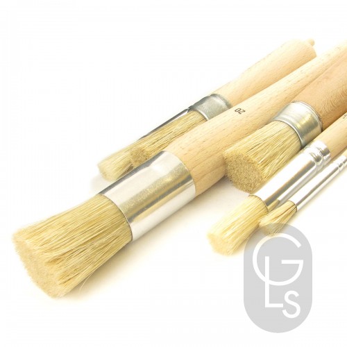 Stencil Brush - White Bristle