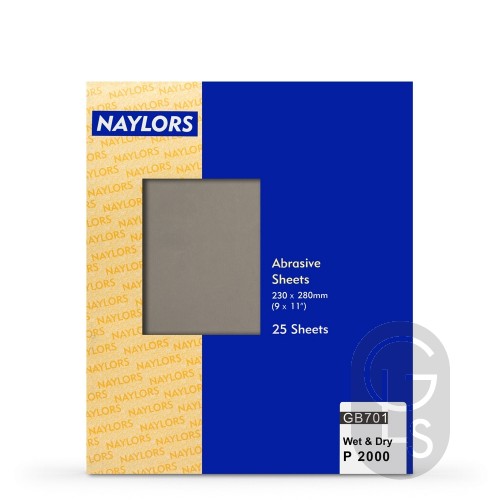Carborundum Wet & Dry Paper - 2000 Grit - 25 Sheets