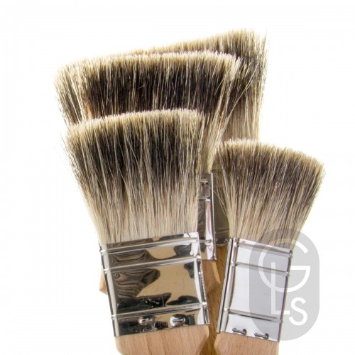 Flat Badger Hair Brush - Thin