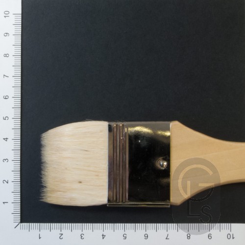 Flat Brushes for Size or Lacquer - Soft White Hair - 1.5''