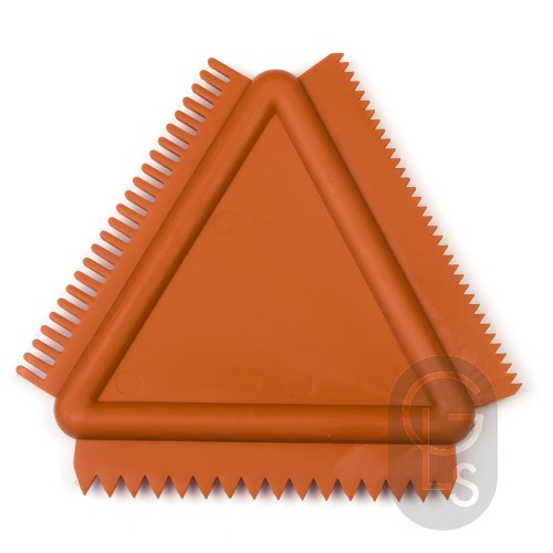 Triangular Rubber Wood Graining Comb - Fine Grain