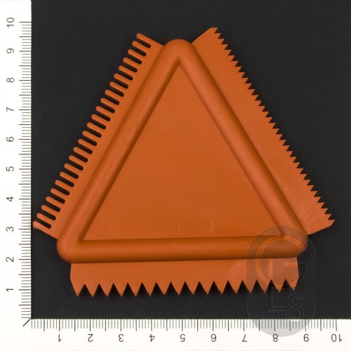 Triangular Rubber Wood Graining Comb - Fine Grain