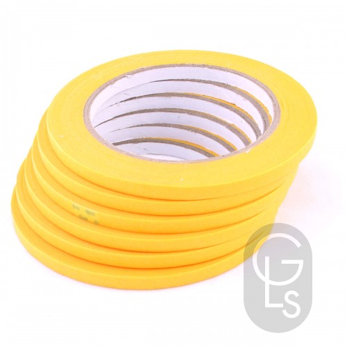 Yellow Low Tack Tape - 6mm (1/4'')