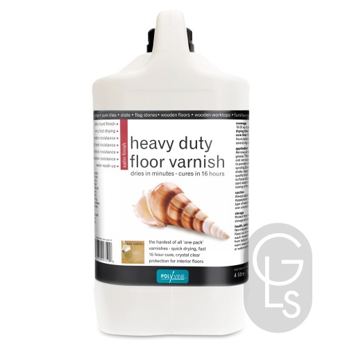 Polyvine Satin Finish Heavy Duty Floor Varnish - 4L