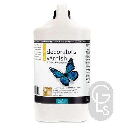 Polyvine Gloss Decorators Varnish - Water based - 4 Litre