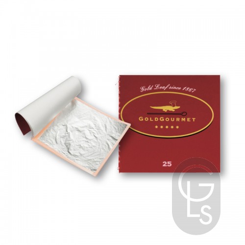 Gold Gourmet Edible Silver Loose Leaf Booklet (E174) - 25 Leaves