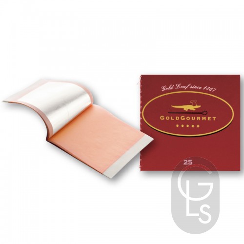 Gold Gourmet Edible Silver Transfer Leaf Booklet (E174) - 25 Leaves
