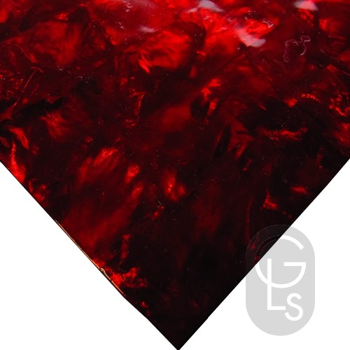 Mother of Pearl Sheet - Red - 24 x 14 cm