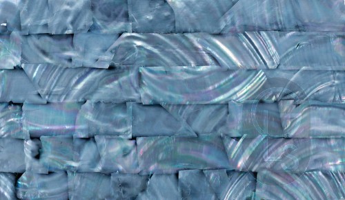 Mother of Pearl Sheet - Dark Strip Black - 24 x 14 cm