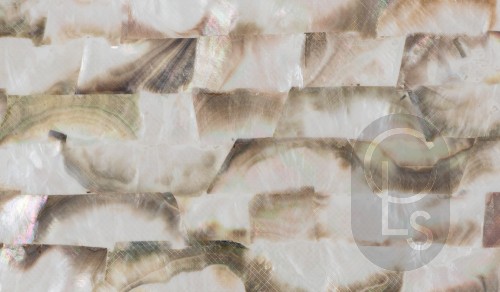 Flexible Mother of Pearl Sheet - Dark Strip - 24 x 14 cm