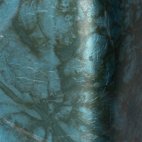 Coloured Loose Silver Leaf - Marbled Blue - 10 leaves - 109mm x 109mm