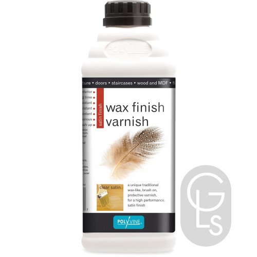 Clearance Polyvine Acrylic Wax Finish Varnish - Satin - Green - 1L