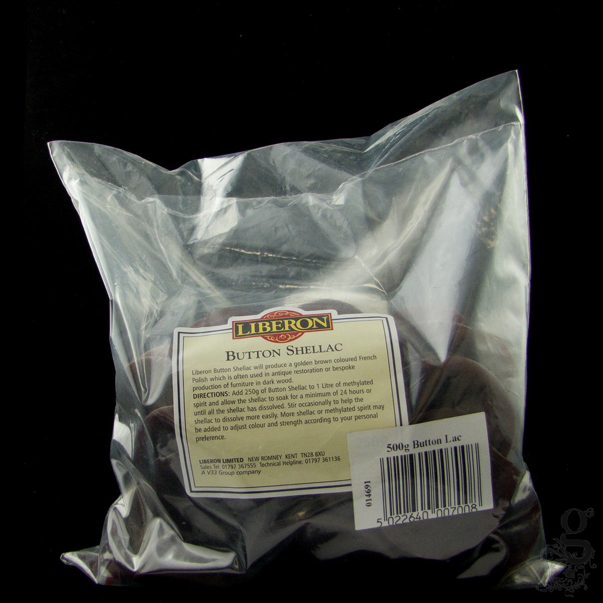 Button Shellac Flakes 500g Gold Leaf Supplies
