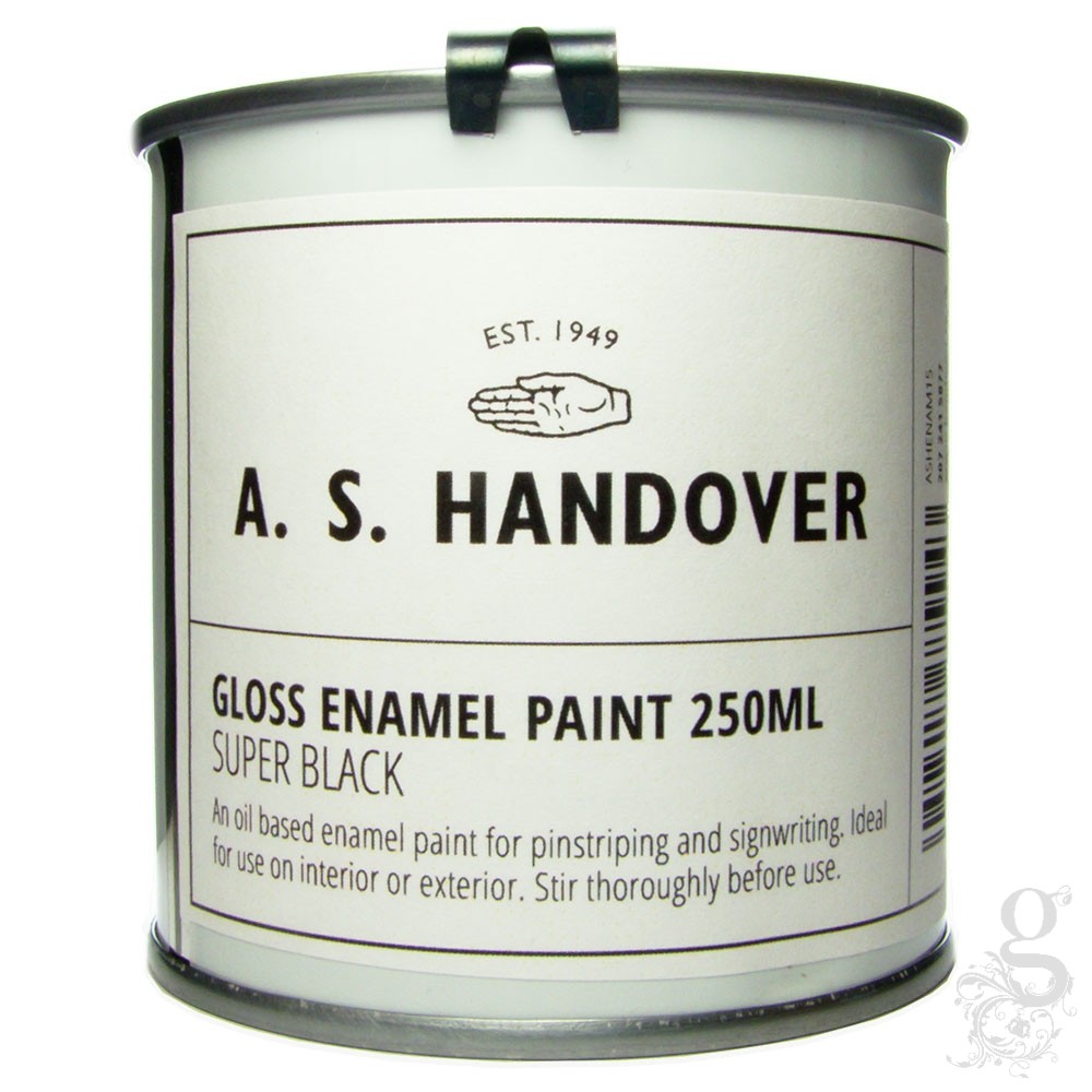 A. S. Handover Signwriting Enamel - Super Black - 250ml