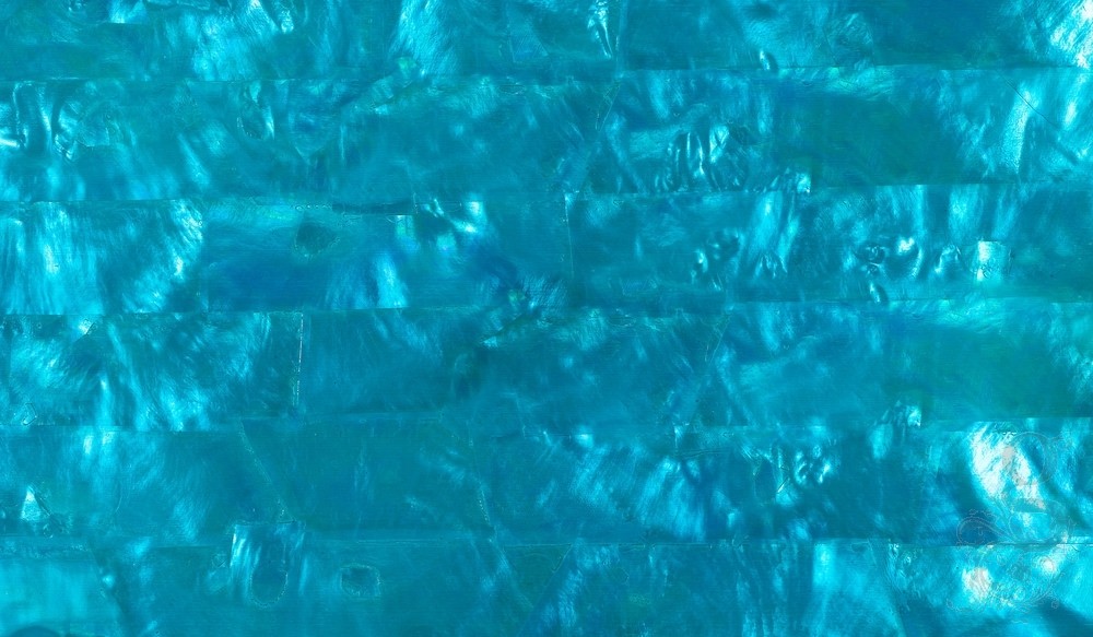 Flexible Mother of Pearl Sheet - Peacock Blue