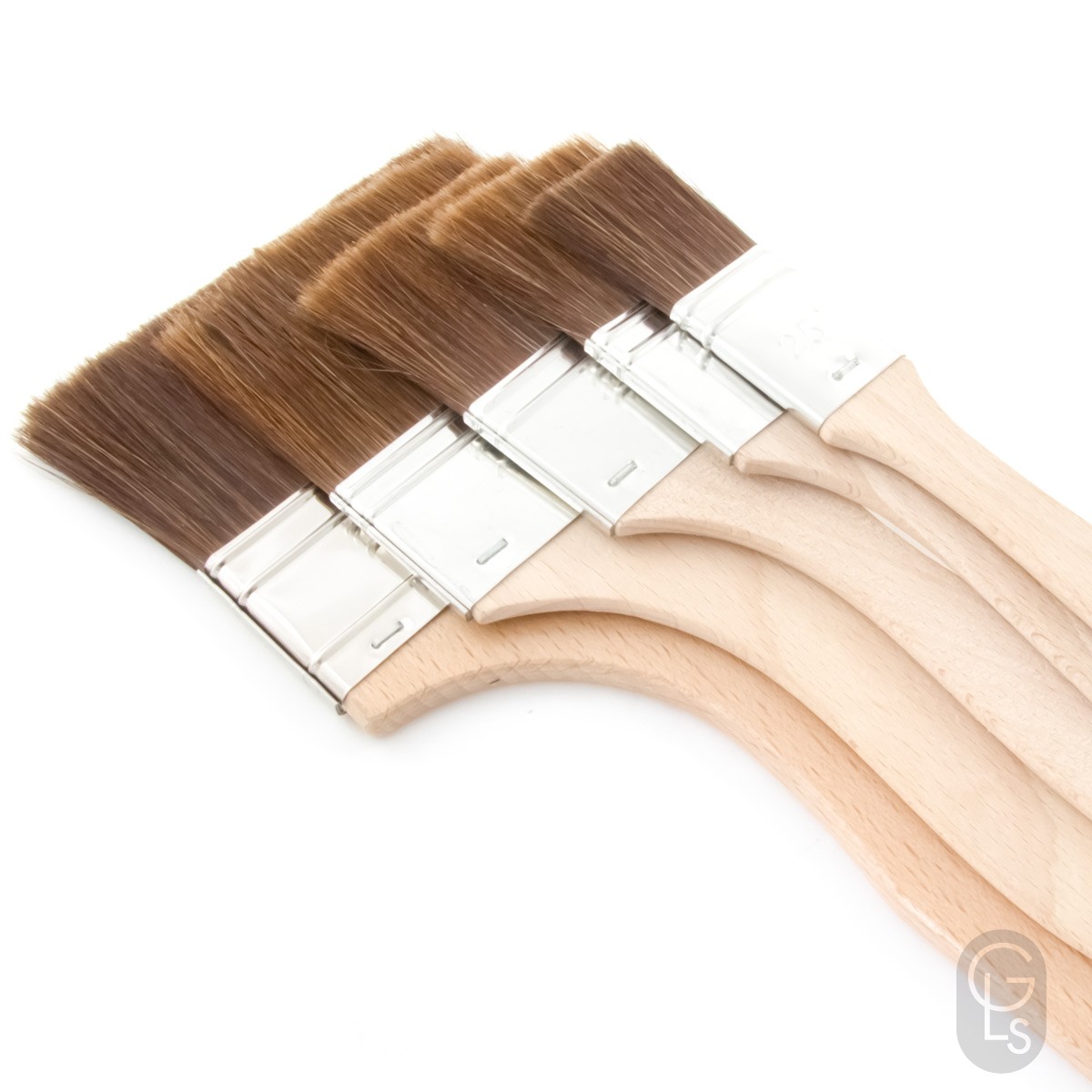 Brown Ox Hair Flat Size Brush