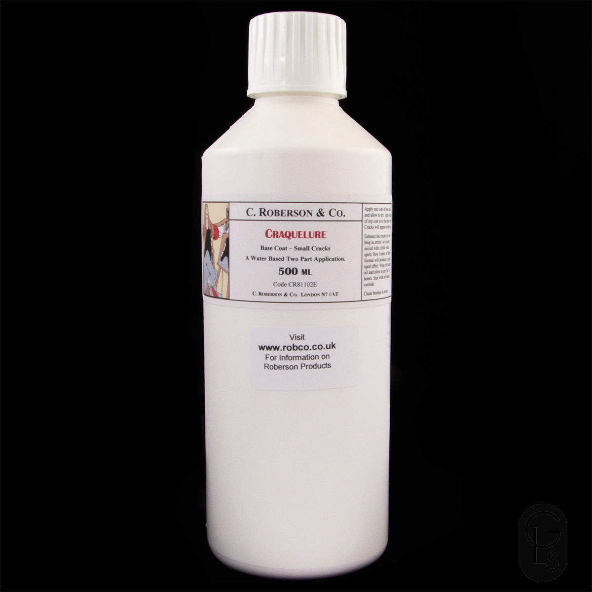 Roberson Craquelure Base Coat - Small Cracks - 500ml