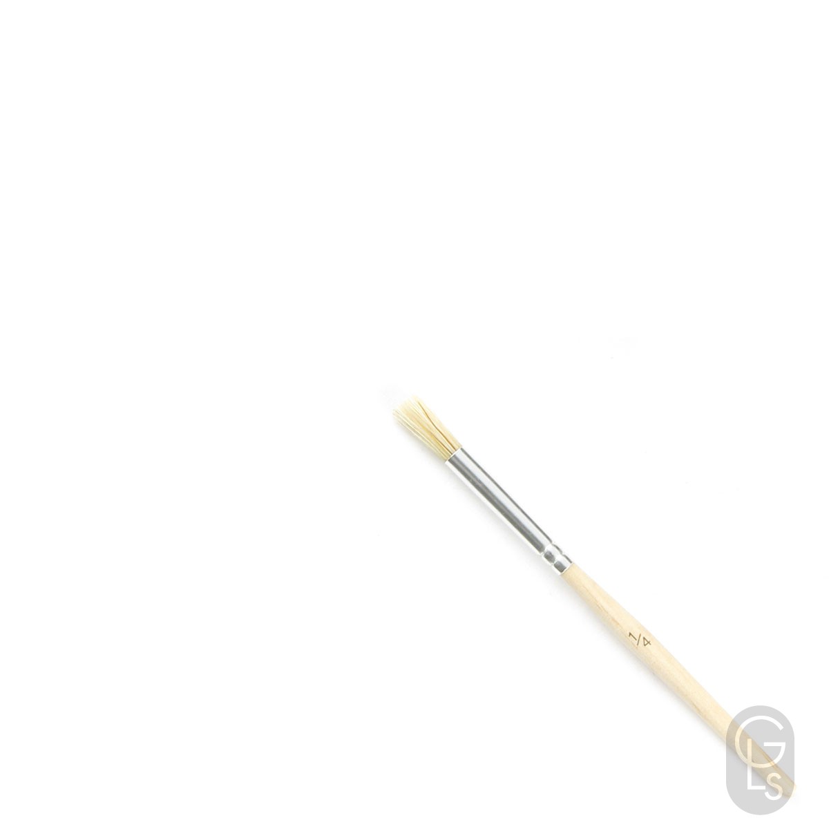 White Bristle Stencil Brush - 1/4"