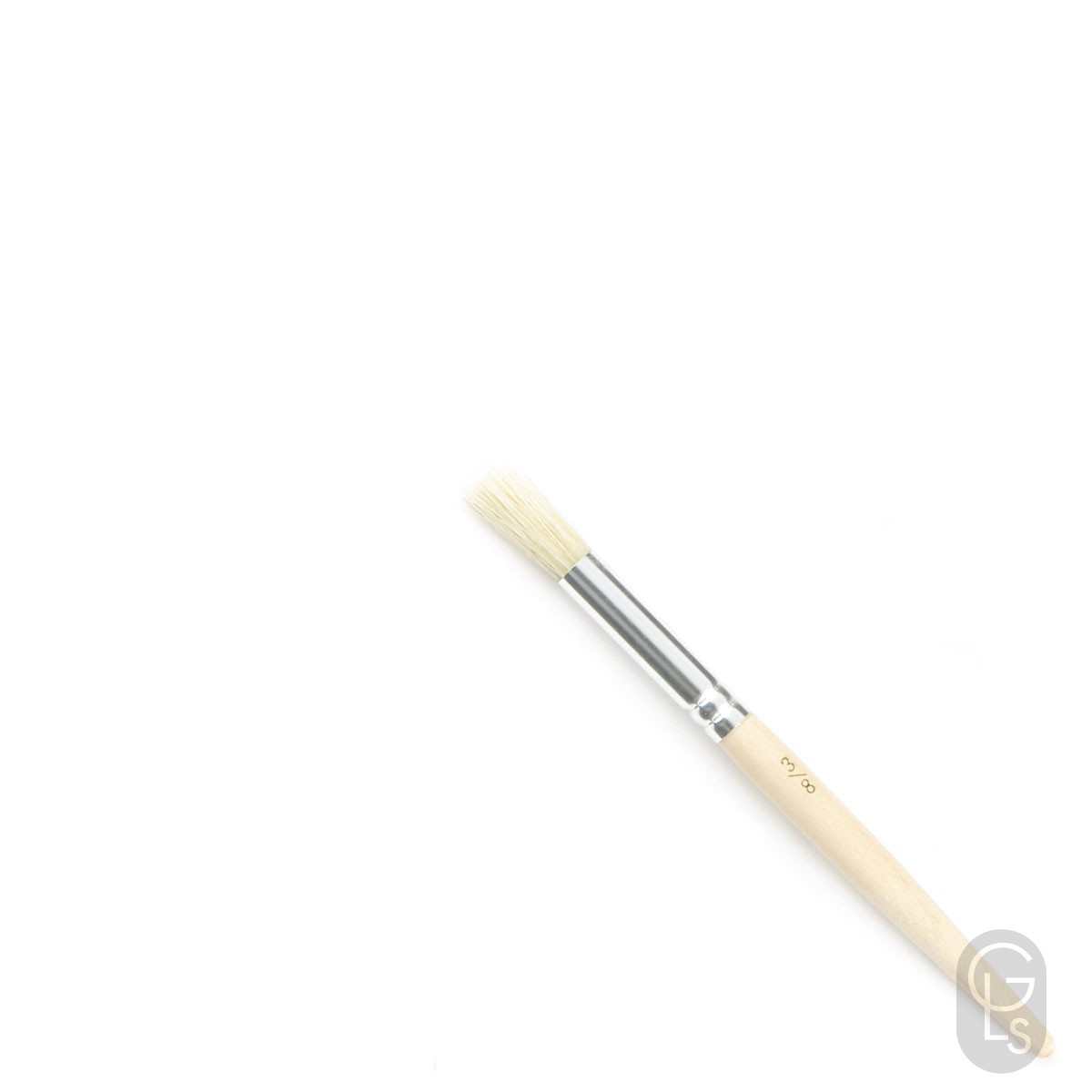 White Bristle Stencil Brush - 3/8"