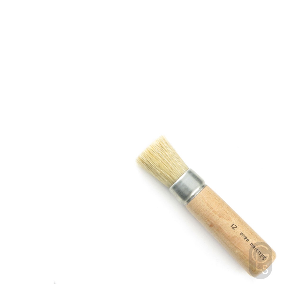 White Bristle Stencil Brush - 3/4"