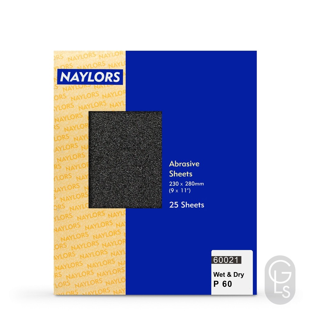 Carborundum Wet & Dry Paper - 60 Grit - 25 Sheets
