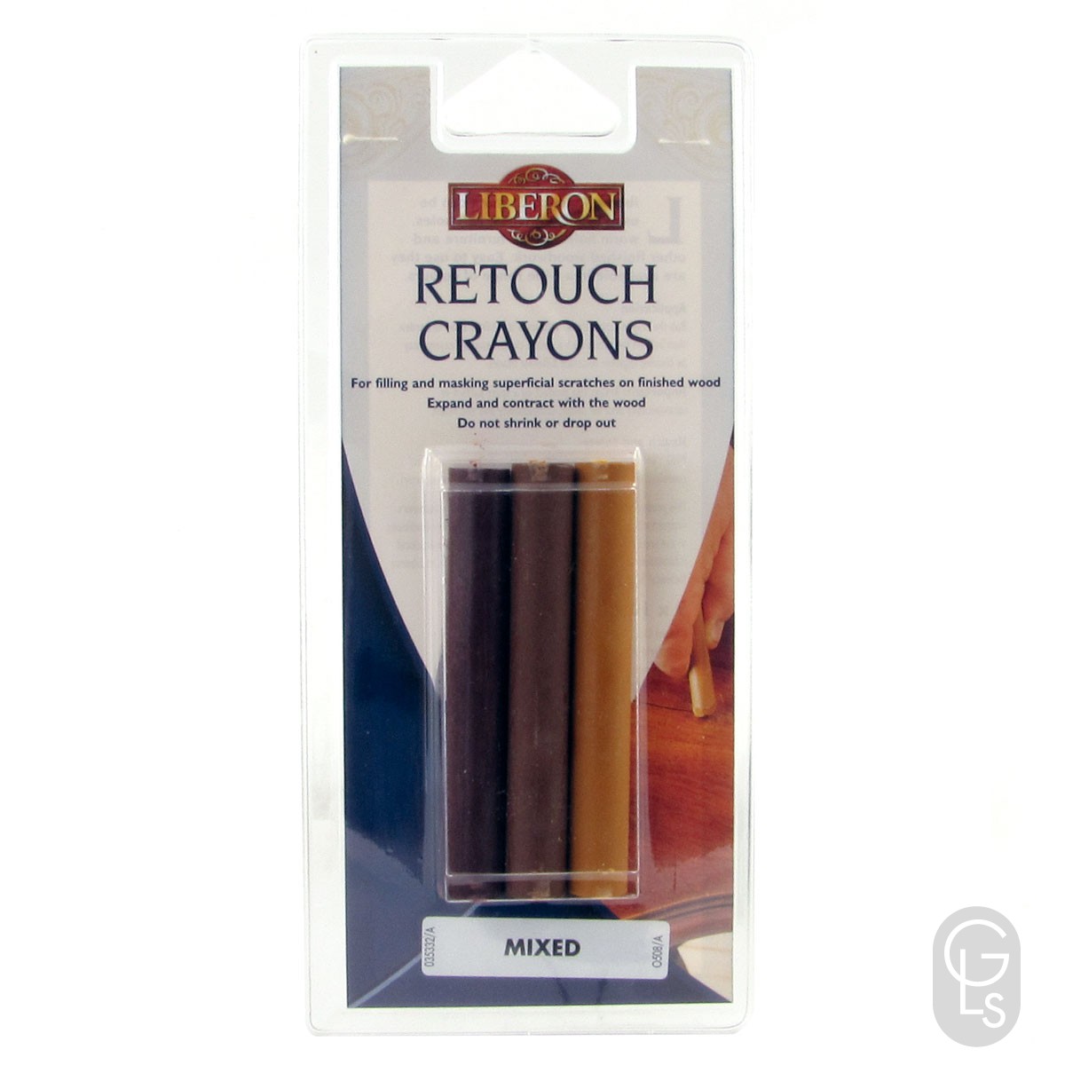 Liberon Retouch Crayons 3 Pack Mixed