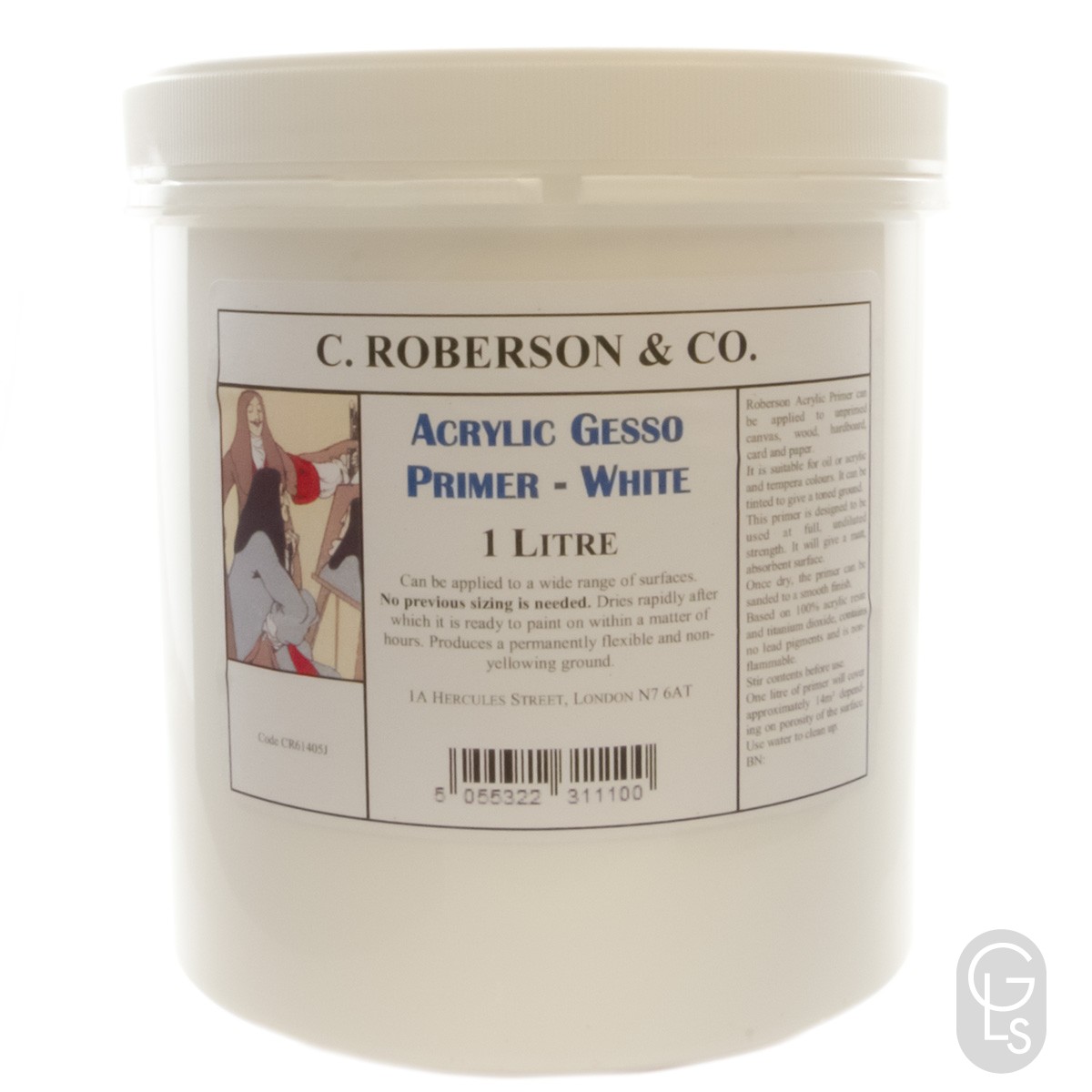 Acrylic Gesso Primer White 1L