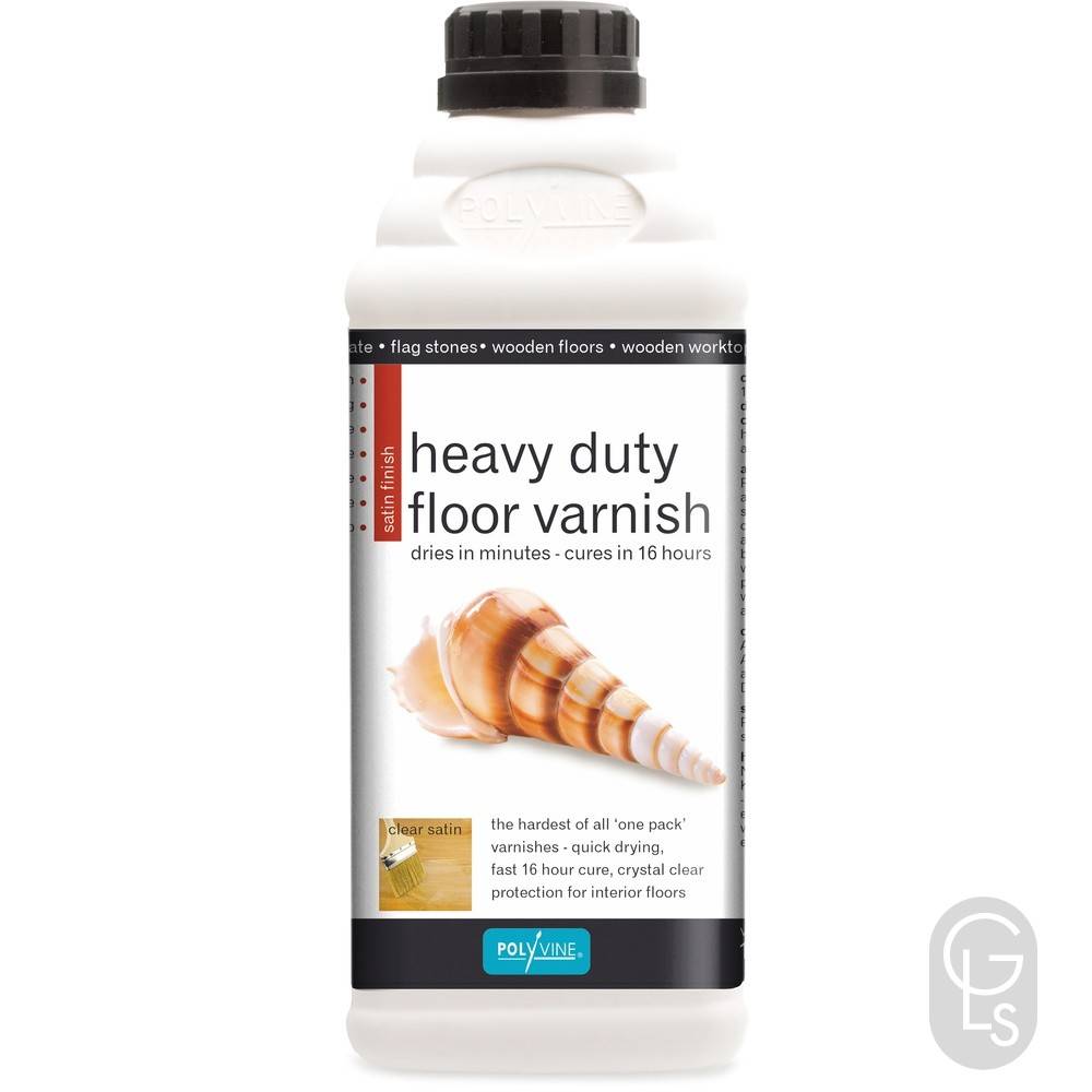 Polyvine Heavy Duty Floor Varnish - Satin Finish - 1L 