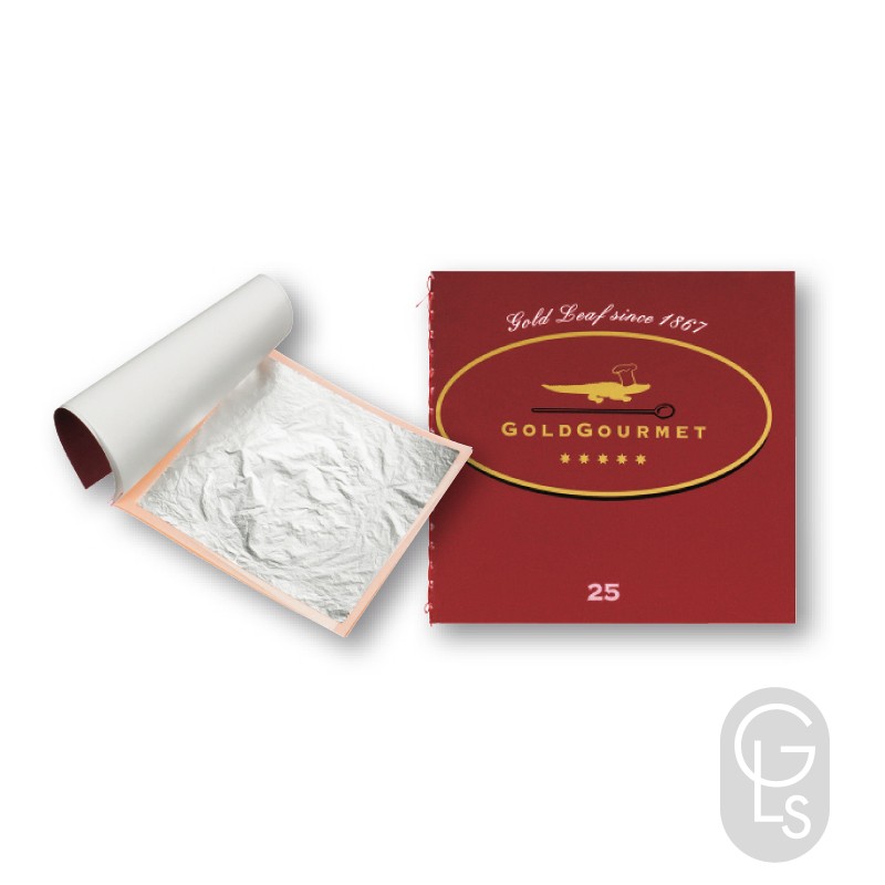 Gold Gourmet Edible Silver Loose Leaf Booklet (E174) - 25 Leaves