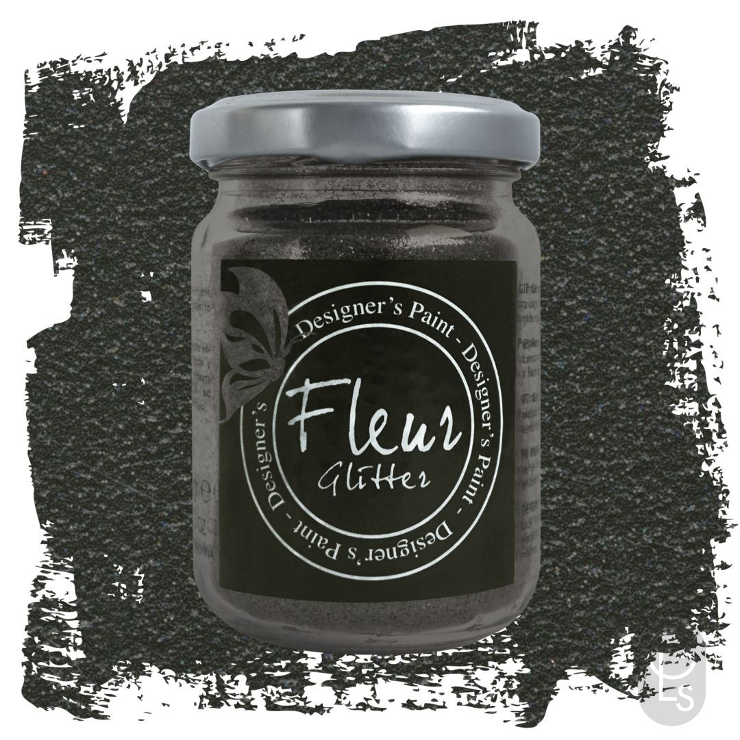 Fleur Glitter - Black