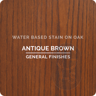 General Finishes Wood Stain - Antique Brown Applied Over Oak