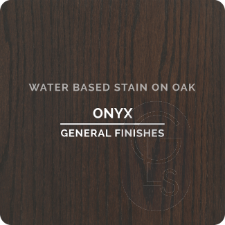 General Finishes Wood Stain - Onyx Applied Over Oak