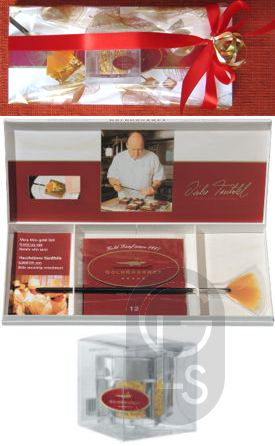 Gold Gourmet Gold Leaf Box with Sprinkles Gift Wrapped