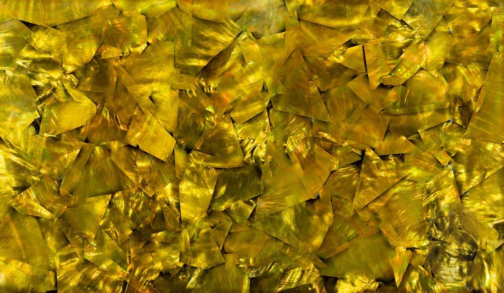 Mother of Pearl Sheet - Green Gold Irregular