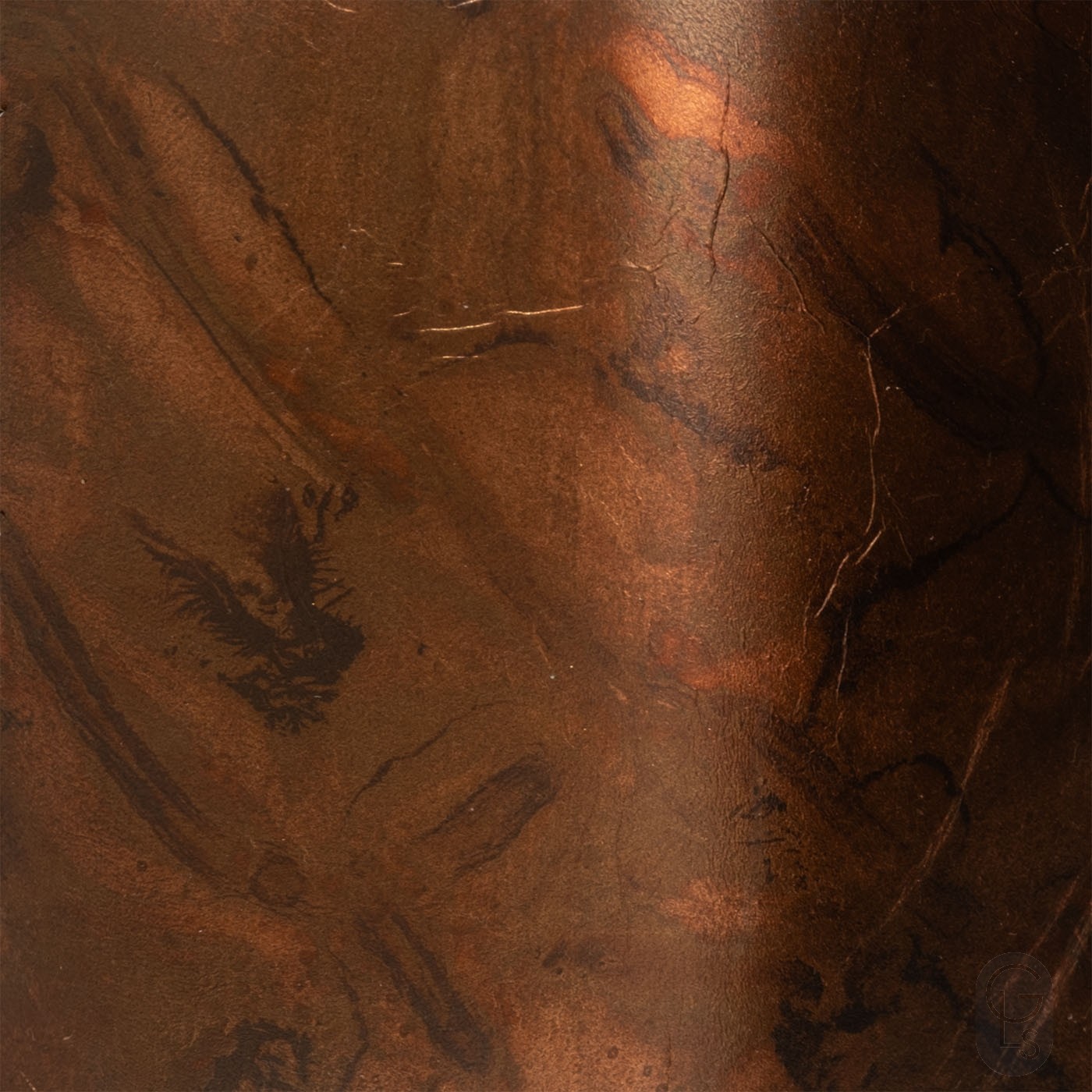 Coloured Loose Silver Leaf - Marbled Blackened Bronze