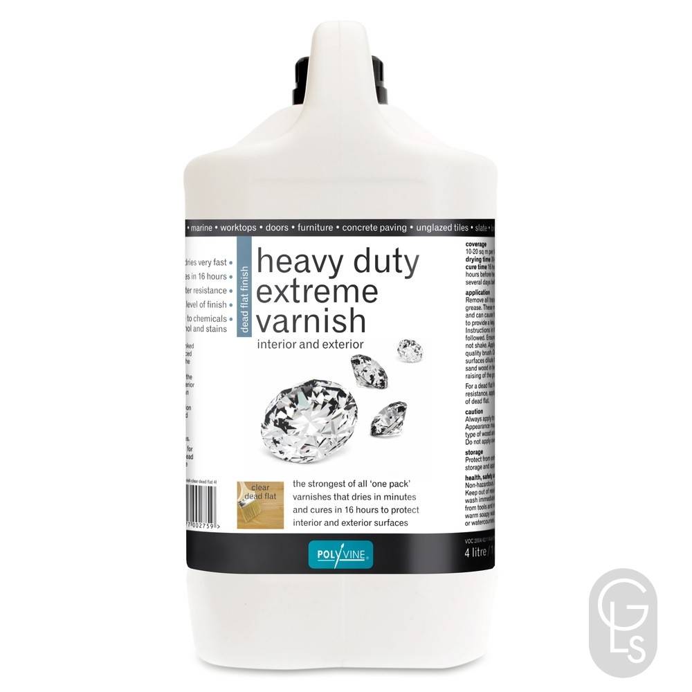 Polyvine Dead Flat Heavy Duty Extreme Varnish - 4L