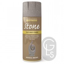 Rust-Oleum Stone Textured Spray Paint - Black Granite - 400ml
