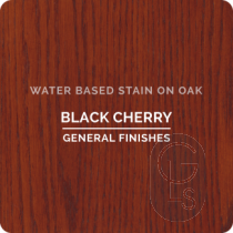 General Finishes Wood Stain - Black Cherry - On Oak Swatch